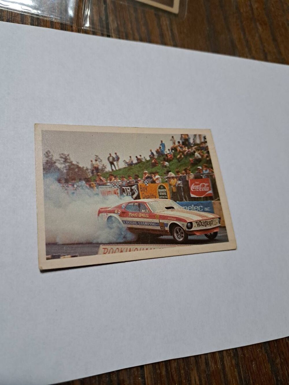 Vintage 1971 Fleer Prock Howell Warhorse Mustang Funny Car Trading Card #16